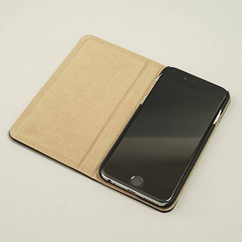 QIOTTI QX-B-0910-53-IP6 Funda con Tapa para Apple iPhone 6 - Plata Negro