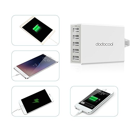 dodocool USB Ladegerät 40W 5 Port USB Ladestation mit 1,5 m abnehmbares Netzkabel - 2