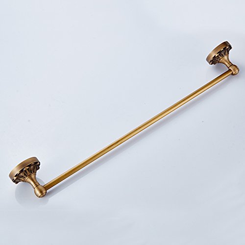 Weare Home Antike Bronze Retro Stil Badezimmer Accessoires Einzeln Handtuchstange Handtuchhalter aus Bronze Deko Design Wandmontag Wandhalterung Bohren, L61cm - 5