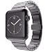 Produktbild VAPIAO [Butterfly Armband Edelstahl Stainless Steel [Gliederarmband] kompatibel mit iWatch 42/44 mm Series 1/2 / 3/4 in Anthrazit Schwarz
