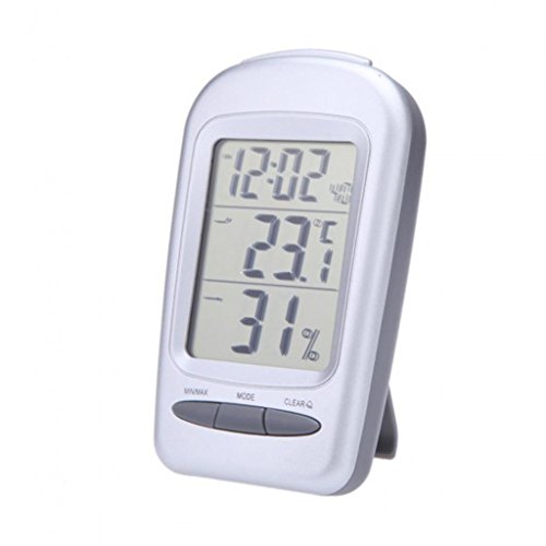 Gazechimp LCD Digital Innen Hygrometer Thermometer mit Zeit Thermo-hygrometer - 7