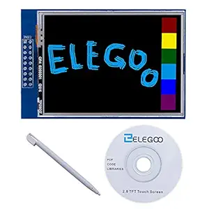 Elegoo EL-SM-004 UNO R3 2.8 inches TFT Touch Screen with SD Card Socket w/All Technical Data in CD for Arduino UNO R3