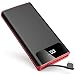 Produktbild Gnceei Externer Akku Powerbank mit 25000mAh, 3 USB-Ausgänge und Dual-Adapter mit Eingebautem Kabel, Power Bank mit LED-Leuchten, kompatibel für Android-Smartphones, Tablets und mehr