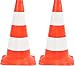 Produktbild 2 Stück UvV-Shop Leitkegel, 50 cm leichte Pylone (HD-PE, hart) Orange mit 2 Streifen, nicht reflektierender Kegel