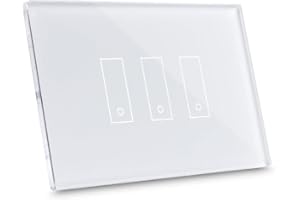 Interruttore di design iotty i3 PLUS, domotica wifi, gestione intelligente di luci e cancelli, deviatore wifi compatibile con Google Home, Alexa e Siri con sensori di temperatura e luminosità