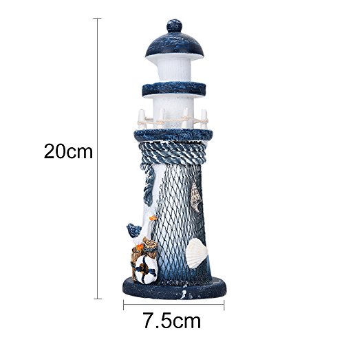 LianLe Leuchtturm mit Fischernetze Schale Deko Mittelmeer Stil Haus Deko (A: Möwe) - 2
