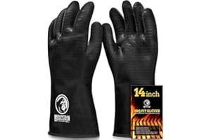 ‎MOUNTAIN GRILLERS Mountain Grillers Grillhandschuhe - Hitzebeständig bis 500°C, Feuerfest, Wasserfest, Rutschfest - Ofenhandschuhe, Topfhandschuhe - Perfektes Zubehör zum Grillen