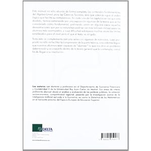 Algebra lineal para los grados en ciencias sociales