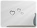Wall art sticker heart 3 cute heart sticker (hz1) --70-black