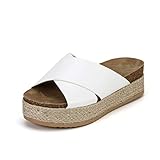 Las sandalias planas de mujer están hechas de cuero sintético / gamuza de alta calidad y correa de tobillo con hebilla.