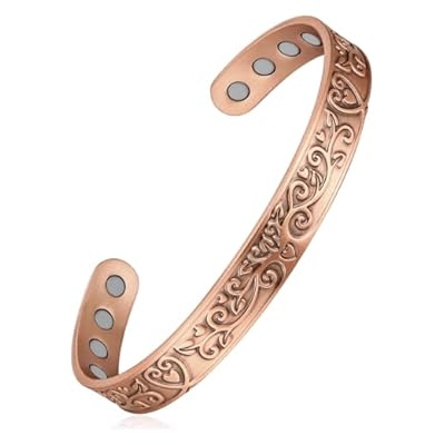 Jeracol 8x Ultra Strength Copper Bracelets,99.99% Solid Pure Copper Magnetic Bracelet Brazaletes Jewelry With Gift Box(tree Of Life)