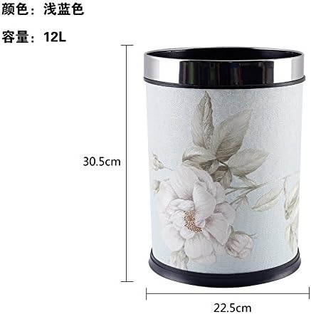 Hamhu No Trash Barrel Cover,Straight Cylindrical Light Green 12L