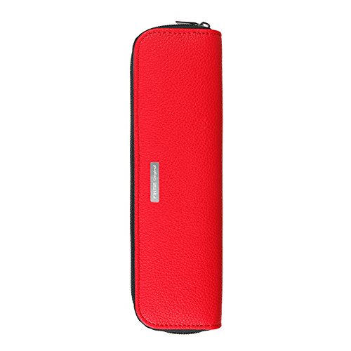 Fintie Apple Pencil Hülle – Premium Kunstleder Schutzhülle Etui Tasche Sleeve Pouch mit integriertem Ablagefach und Halter für Apple iPad Pro Pencil, kompatibel mit Samsung Tab S3 S Pen, Rot - 2