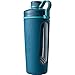 Produktbild BlenderBottle Radian Wasserflasche| Protein Shaker| Diät Shaker| Fitness Shaker | BPA frei | mit BlenderBall | Glas| Glasflasche mit Silikonhülle - deep sea green, 820ml, skaliert bis 710 ml