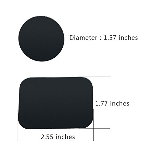 MEACOM MetallplÃ¤ttchen Set 4 StÃ¼ck Handy Halterung Metall PlÃ¤ttchen Ersatz 3M-RÃ¼ckseite Magnet KFZ Halterungen Metallplatte Phone Halter Platte fÃ¼r Handy und GPSï¼ˆ2 Rechteck und 2 Rundeï¼‰
