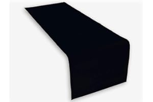 Lemos Home 1 x Runner da tavola Colore Nero 45x150 cm 100% Cotone 285 gr/QM. di Alta qualità
