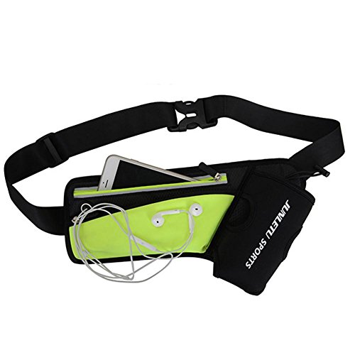 Preisvergleich Produktbild Hüfttasche Sport Gürteltasche Wasserdichte Bauchtasche für Trinkflasche Handy Outdoor Trinkgürtel Hüfttasche Damen Herren Laufen Joggen Reisen Grün