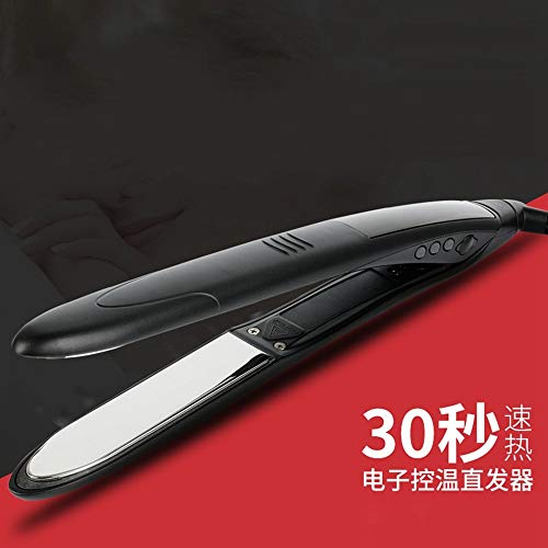 Nulijianchi2 Hair Straightener Ceramic Electric Splint Temperature Control Straightening Plate Multi-Function Perm Hairdresser  Black