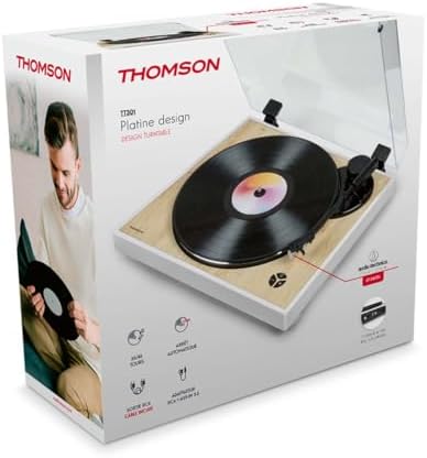 Giradischi Giradischi Bianco e Legno Thomson TT301