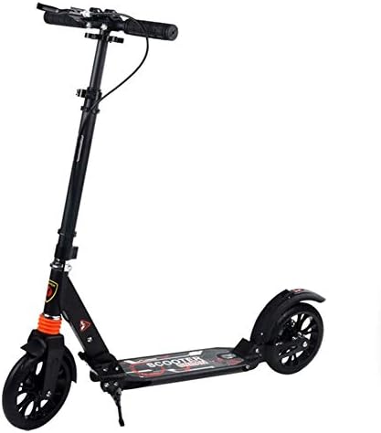 LXJYMX Two-wheeled foot brake hand brake adult scooter children scooter foldable liftable step scooter ( Color : BLACK )