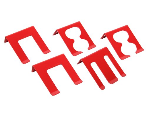 Lochwandhaken Hakensortiment Werkzeuglochwandhaken Metall 22 – teilig, rot - 3