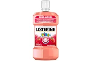 Listerine – Bain de Bouche Enfant Fruits Rouges 0% Alcool (bouteille de 500 ml) – Soin bucco-dentaire pour éliminer 99,9% des bactéries – Bain de bouche sans alcool pour une haleine fraîche durable
