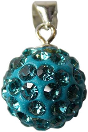 paletti Necklace Pendant 925 Silver Turquoise Crystal Glass