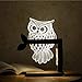 Produktbild Form der Eulen-3D führte kreative Kunst-Tischlampen-Geschenke der Schreibtisch-Licht-Nachtlampen-Dimmable