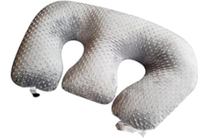 GEHANICO Zwillingskissen Stillkissen Multifunktionales Pflegekissen für Zwillinge stillendes Kissen Twin Pillow Baby Ausstattung für Schwangere Frauen Baumwollstoff Twin Stützkissen (Grau)