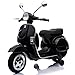 Price comparison product image OutdoorToys Licensed Vespa PX150 12V Ride On Children’s Battery Operated Rechargeable Electric Scooter Bike - Black