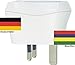 Produktbild Design Reisestecker Adapter Mauritius auf Deutschland, Schukostecker 230V, Umwandlungsstecker MU-D