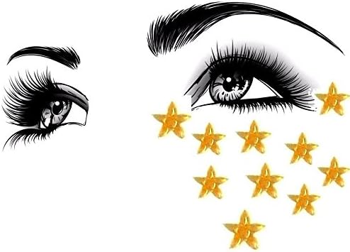 Geo Gems Body Art - Gem Stars - Gold