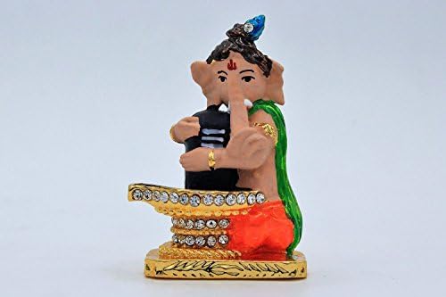 GANESHA GANPATI SHIV LING GANESH HINDU GOD ANTIQUE STYLE ganesh IDOL STATUE K