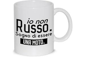thedifferent Tazza Mug Io Non Russo Sogno Di Essere Una Moto Frase Divertente Thè/Latte - Idea Regalo