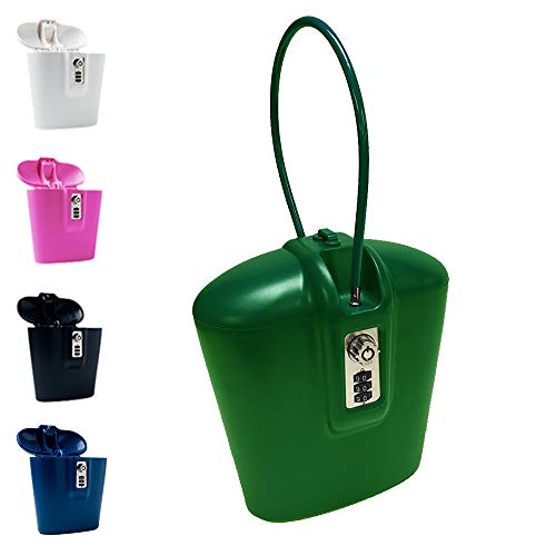 SAFEGO Portable Indoor/Outdoor Lock Box Safe with Key and Combination Access (Green)