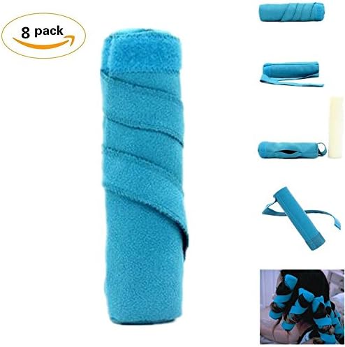 8 Pcs Hair Rollers, Nighttime Hair Curlers for long, thick or curly hair, heat-free rollers to style hair while sleep