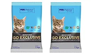 Petcrux Go Exclusive Scoopable Montonite Jasmine Cat Litter in Reusable Jute Bag (Pack of 2-10 Kg)