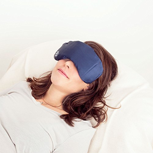 Weiches Augenkissen, dunkel-blau, Seide mit Lavendel-Leinsamen-Füllung, für Yoga, Entspannung & Meditation - 2