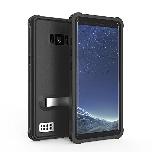 Samsung Galaxy S8 Carcasa Resistente Al Agua  Sparin baja del agua Funda impermeable con sensible pantalla t  ctil y acceso completo a todas las funciones para Samsung S8   a prueba de polvo   prueba de golpes  Negro