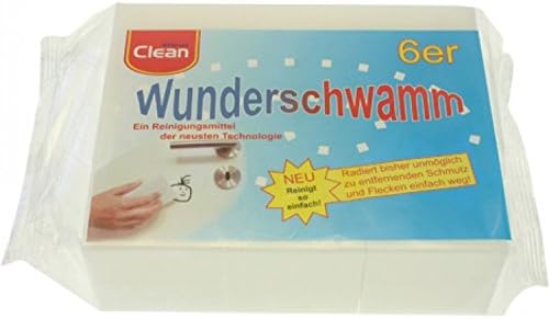 Wunderschwamm Cleaning Sponges Pack of 6 12 x 5 x 2.5 cm Ökotex certified