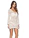 Produktbild Fletion Sommer Hohle Trägerlos Mini Strandkleider Damen Sexy Strand Bikini Kittel Strand Bikini Cover Up Strandbluse Strandkleidung
