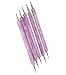 Umiwe(TM) 2 Way Dotting Pen Marbleizing Tool Nail Art Paint (Purple,Set of 5) With Umiwe Accessory