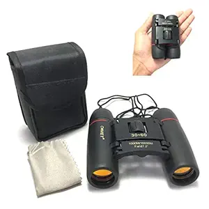Mubco | 30x60 Mini Compact Folding Binoculars | Lightweight Pocket Folding Binoculars | with Clean Cloth and Carry Case | Concert Theater Opera