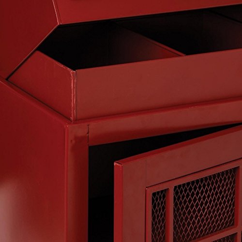 Meuble étagère Grande cabine téléphonique - Style London - Coloris ROUGE