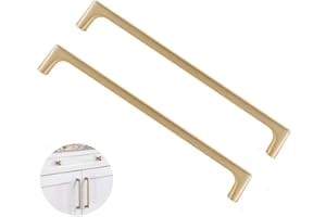 Tiradores Armarios, SYDARSYN 2pcs Tiradores de Cajón de Latón Cepillado, Tiradores de Aleación de Zinc de Estilo Europeo, con Tornillos (320mm)