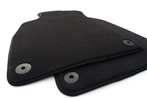 kh Teile A4 (B6/B7) alle Modelle Alfombra de Terciopelo de Calidad, Parte Delantera, Color Negro, 2 Piezas