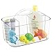 Produktbild mDesign Baby Organizer - Aufbewahrung für Spielzeug, Shampoo, Thermometer, Puder, Lotion - durchsichtig