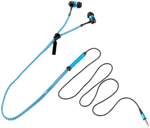 Preisvergleich Produktbild auvisio Zipper-Headset IE-400.zip mit Reißverschluss (blau)