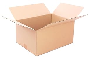 ONLY BOXES Confezione da 20 Scatole di Cartone Rinforzato con Pareti Singole, 40x30x20 cm - Prodotto nell'UE con Cartone Riciclato, Resistente per Spedizioni, Stoccaggio e Traslochi