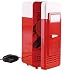 Produktbild ToDIDAF 2 In 1 USB Mini Refrigerator, Portable Electronic Cooler and Warmer with Internal LED Light Minibar Beverage Beers Cans Cooler Car accessories for Home Office Travel Camping 780 ml(Rot)